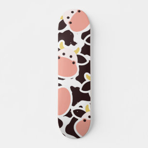 Skateboard Patrón de vaca mate