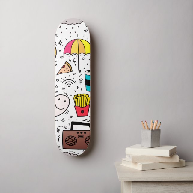 Skateboard Patrón de Vacaciones (Arte de la pared)