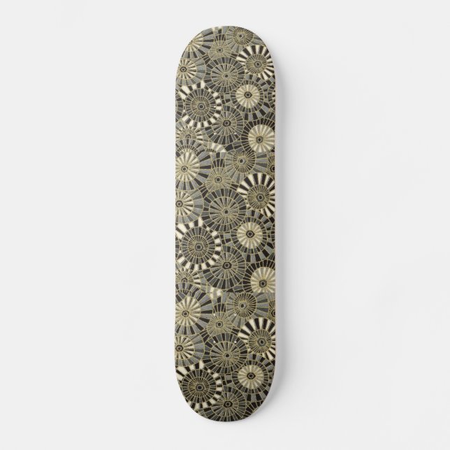 Skateboard patrón de ventilador japonés de oro de grúa afortu (Anverso)