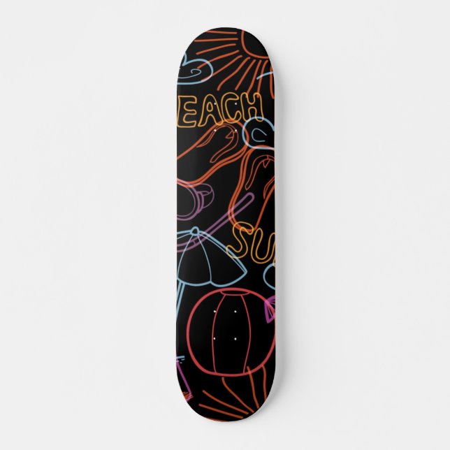 Skateboard Patrón de verano (Anverso )