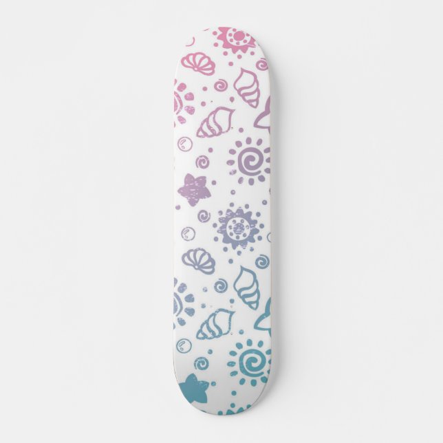 Skateboard Patrón de verano (Anverso )