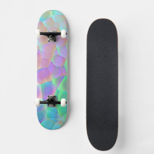 Skateboard Patrón de vidrio holográfico, colores irlandeses