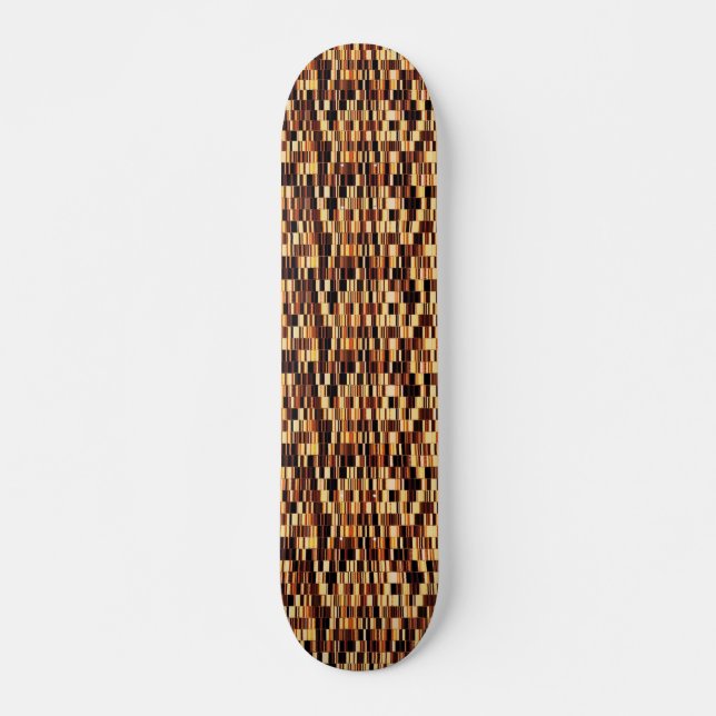 Skateboard Patrón de vidrio marrón (Anverso )
