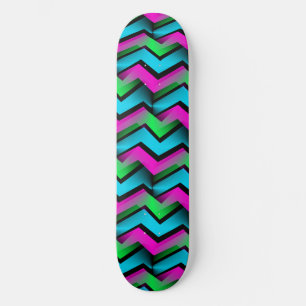 Skateboard Patrón de zigzag retrospectivo