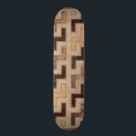 Skateboard Patrón decorativo de paño de barro africano<br><div class="desc">Patrón decorativo africano de lodo de Norman Wyatt Jr. con formas geométricas que parecen encajar. Los fans de Tetris o de formas geométricas deberían hacer esta compra hoy mismo!</div>