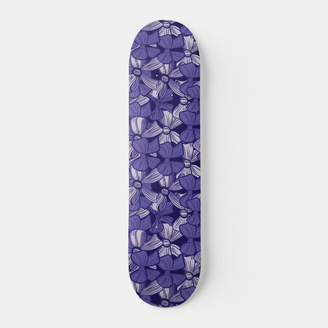 Skateboard Patrón elegante de arco morado (Anverso )