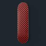 Skateboard Patrón elegante rojo negro con cuadros<br><div class="desc">Elegante skateboard Red Black Checkered Pattern . Elija el tipo de cubierta en el menú de opciones.</div>
