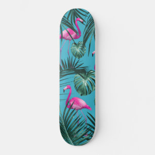 Skateboard Patrón Flamingo Tropical N° 4