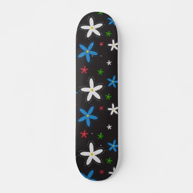 Skateboard Patrón floral  (Anverso )