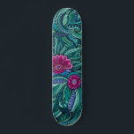 Skateboard Patrón floral abstracto moderno de moda de Guay<br><div class="desc">Este diseño moderno presenta un diseño floral moderno y moderno. 2.º rebelión</div>