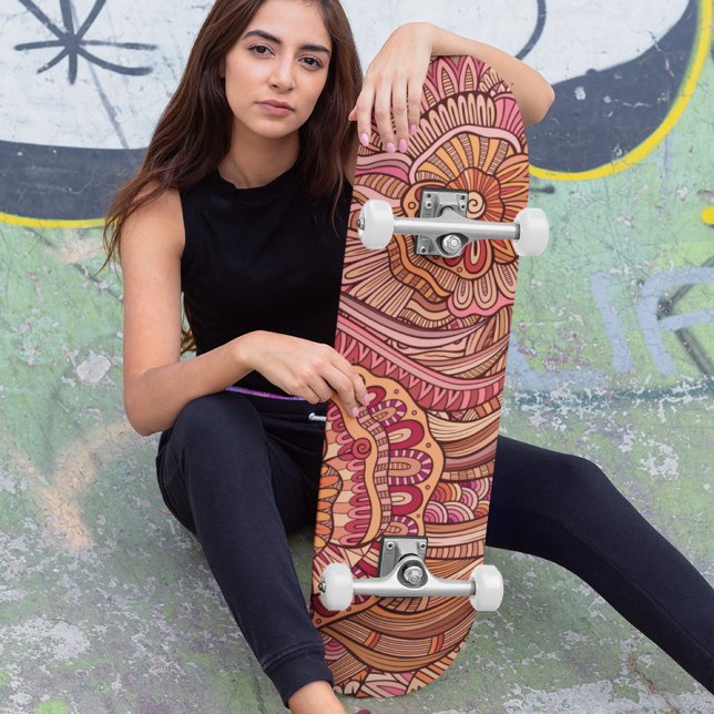 Skateboard Patrón floral abstracto moderno de moda de Guay (Subido por el creador)