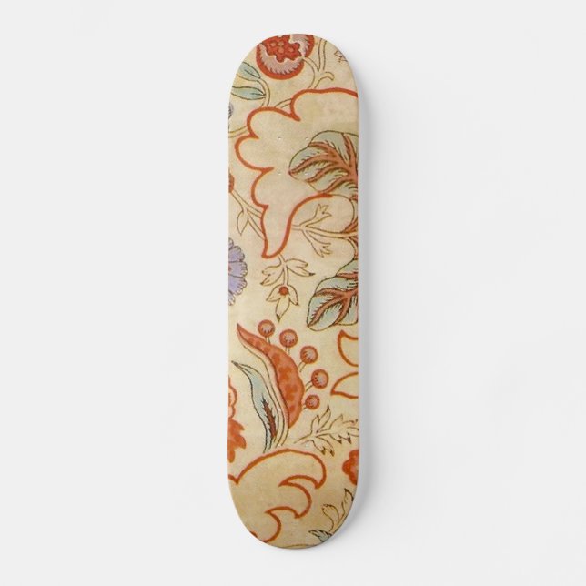 Skateboard Patrón floral antiguo de Chintz Paisley (Anverso)