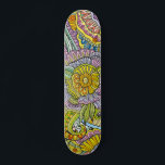 Skateboard Patrón floral colorido moderno de moda abstracta<br><div class="desc">Este diseño moderno presenta un diseño floral moderno,  moderno y fresco,  con un patrón floral abstracto moderno y moderno.</div>