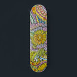 Skateboard Patrón floral colorido moderno de moda abstracta<br><div class="desc">Este diseño moderno presenta un diseño floral moderno,  moderno y fresco,  con un patrón floral abstracto moderno y moderno.</div>