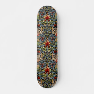Skateboard Patrón floral de cabeza de serpiente de William Mo