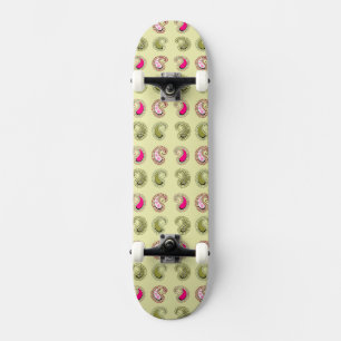Skateboard Patrón floral de margarita