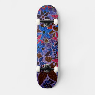 Skateboard Patrón floral de moda #12