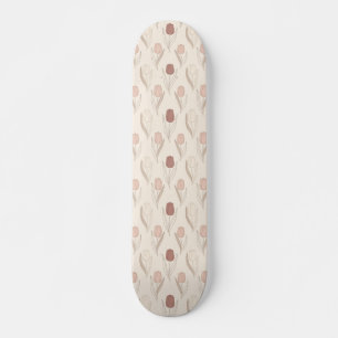 Skateboard Patrón floral de tulipán moderno