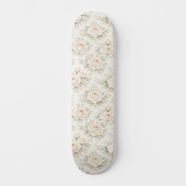 Skateboard Patrón floral nupcial (Anverso)