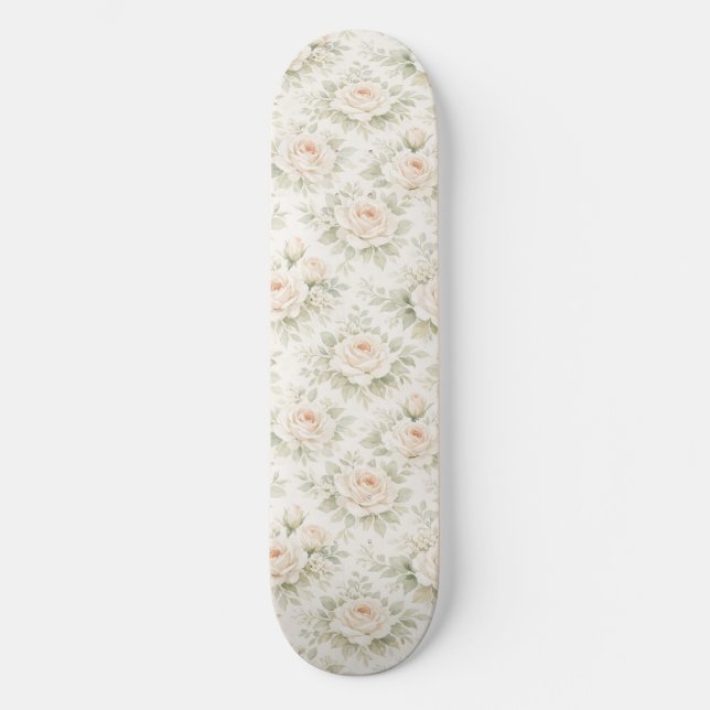 Skateboard Patrón floral nupcial (Anverso)