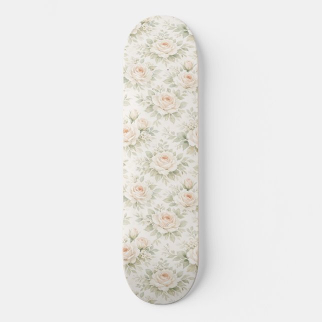 Skateboard Patrón floral nupcial (Anverso)