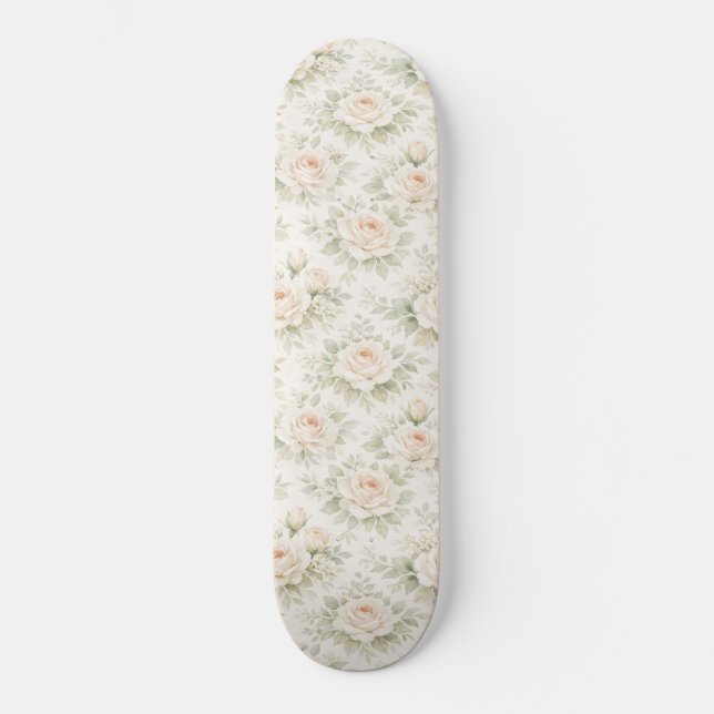 Skateboard Patrón floral nupcial (Anverso)