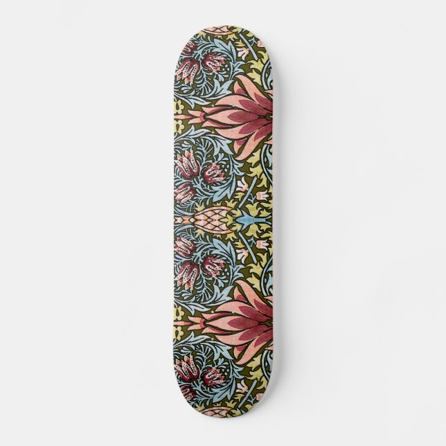 Skateboard Patrón floral William Morris Snakeshead (Anverso)