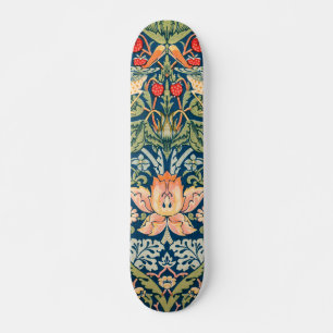 Skateboard Patrón floral William Morris Strawberry Thief