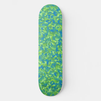 Skateboard Patrón geométrico abstracto verde azul