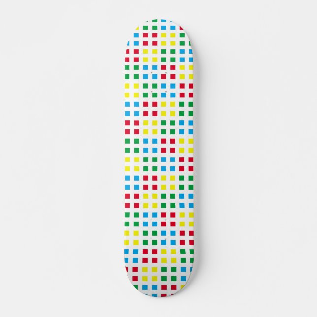 Skateboard Patrón geométrico colorido (Anverso )