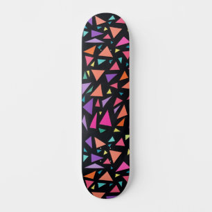 Skateboard Patrón geométrico de triángulo multicolor