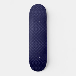 Skateboard Patrón geométrico islámico azul oscuro