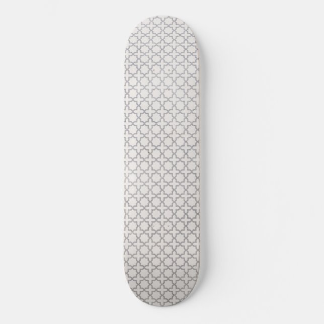 Skateboard Patrón geométrico islámico beige (Anverso)