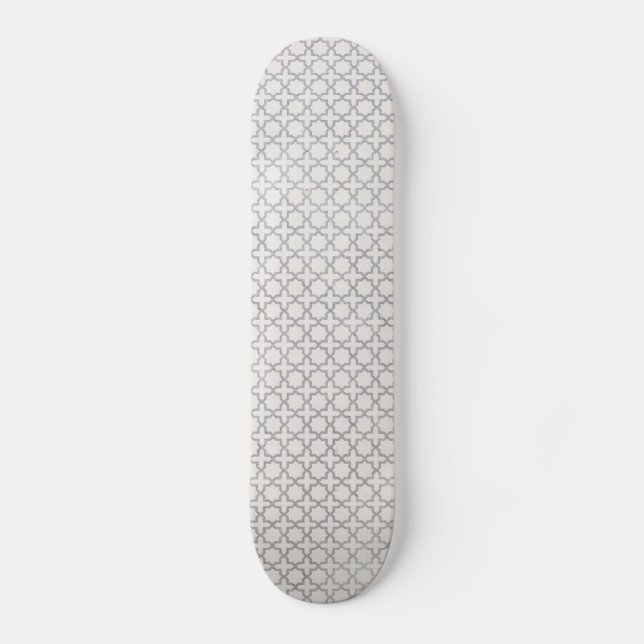 Skateboard Patrón geométrico islámico beige (Anverso)