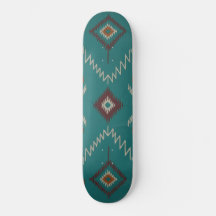 Patrón geométrico tribal navajo turquesa