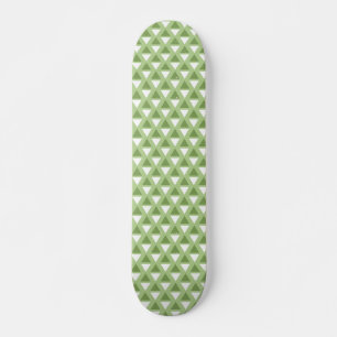 Skateboard Patrón geométrico verde pastel simple