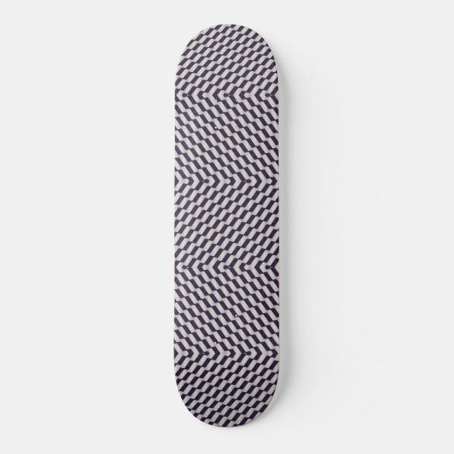 Skateboard Patrón gris negro (Anverso)