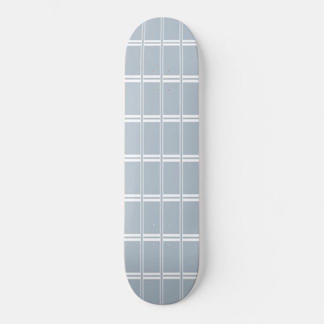Skateboard Patrón gris y blanco (Anverso)