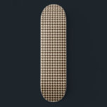 Skateboard Patrón Houndstoth de marfil marrón clásico<br><div class="desc">Patrón de tela verde,  elegante y clásico,  con un patrón de pepita / gallo en combinación de color marrón y marfil. Patinaje de patinaje con patinaje de color marrón Pepita</div>