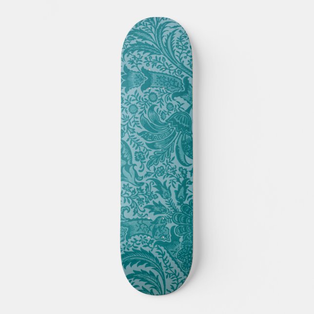 Skateboard Patrón indio (por William Morris) (Anverso)