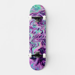 Skateboard Patrón irlandés holográfico abstracto púrpura