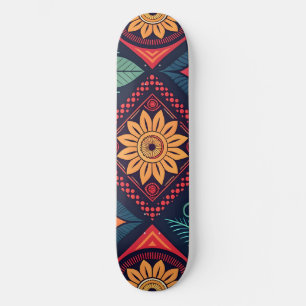 Skateboard Patrón mágico de las flores
