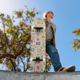 Skateboard Patrón Mediterráneo de Verano de la Costa de Amalf
