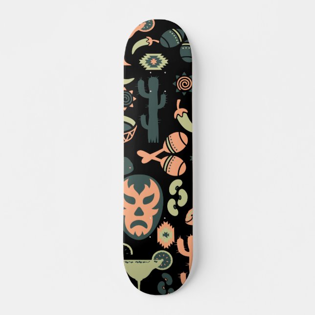 Skateboard Patrón mexicano (Anverso )