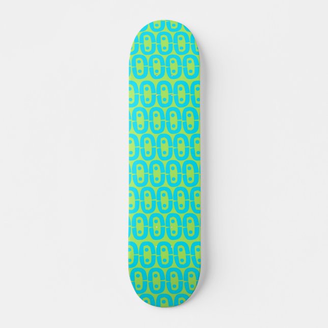 Skateboard patrón moderno colorido (Anverso )