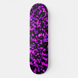 Skateboard Patrón moderno de camuflaje rosa y morado