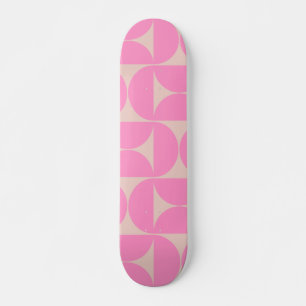 Skateboard Patrón Moderno De Peach Y Pink Preppy De Mediados 