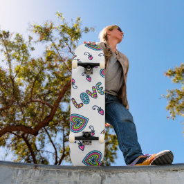 Skateboard Patrón moderno del corazón de amor