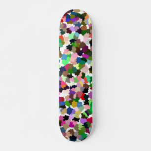 Skateboard Patrón multicolor brillante