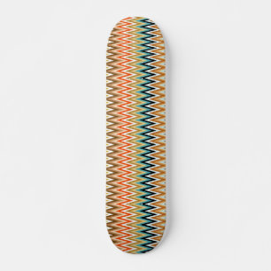 Skateboard Patrón Multicolorizado de Zigzag